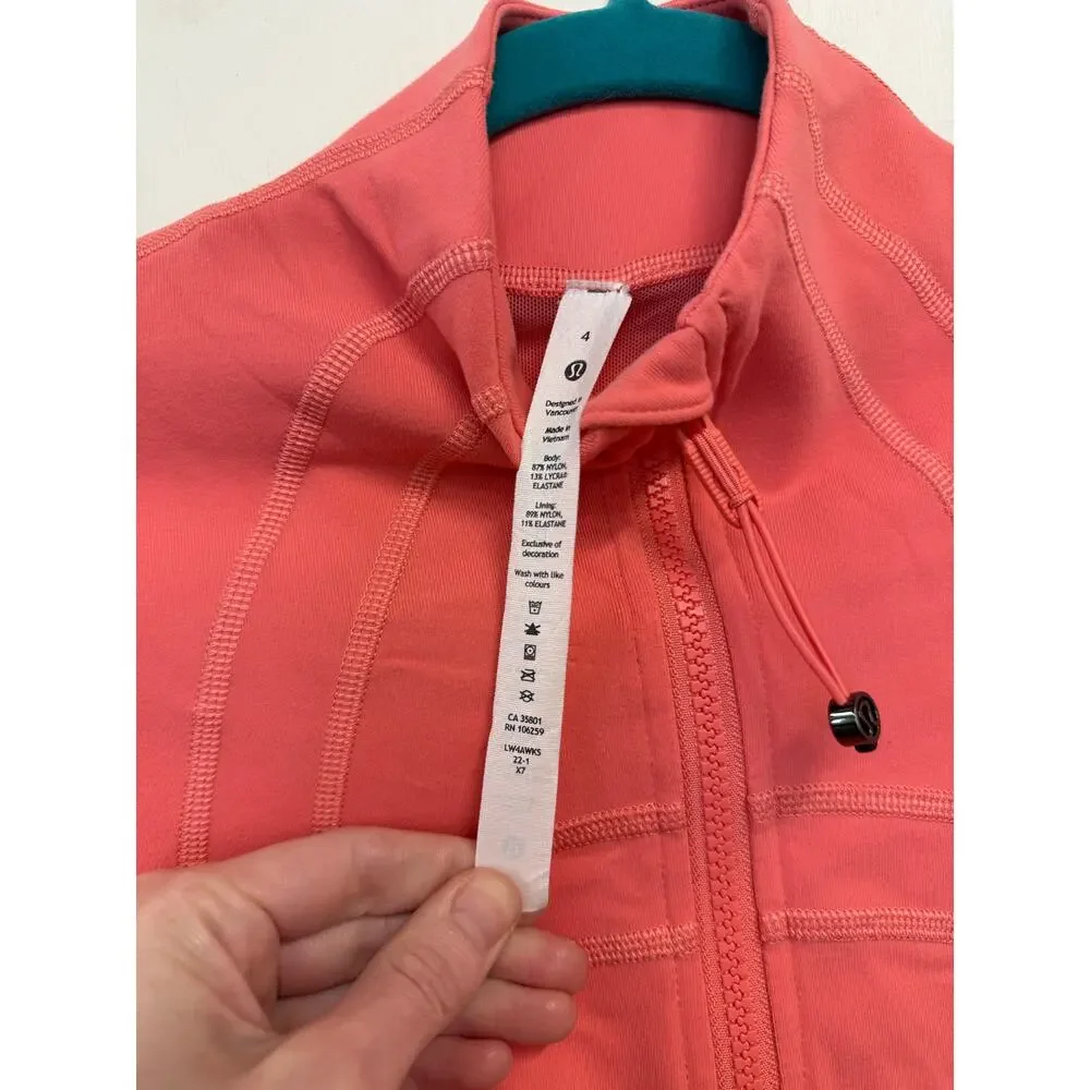 Lululemon Coral Define Zipup Jacket Sz 4